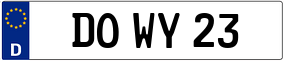 Trailer License Plate